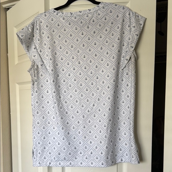 Helly Hansen White Ruffled Blouse with Short Sleeves - Picture 3 of 7